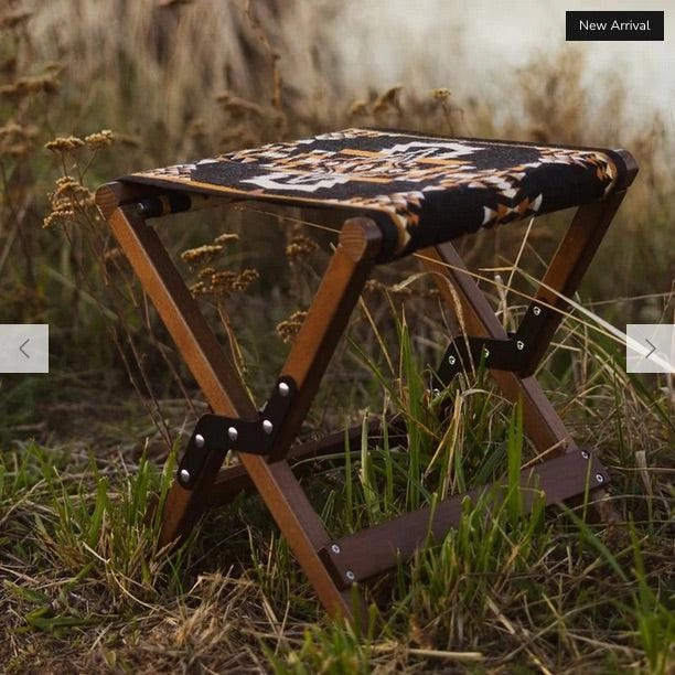 Black Rock Southwestern Folding Chair & Stool