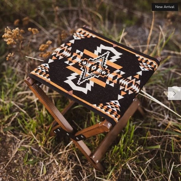 Black Rock Southwestern Folding Chair & Stool