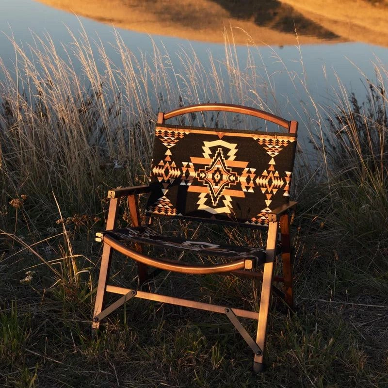 Black Rock Southwestern Folding Chair & Stool