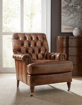 Blaze Tufted Leather Chair vanity mirror, wall mirror
