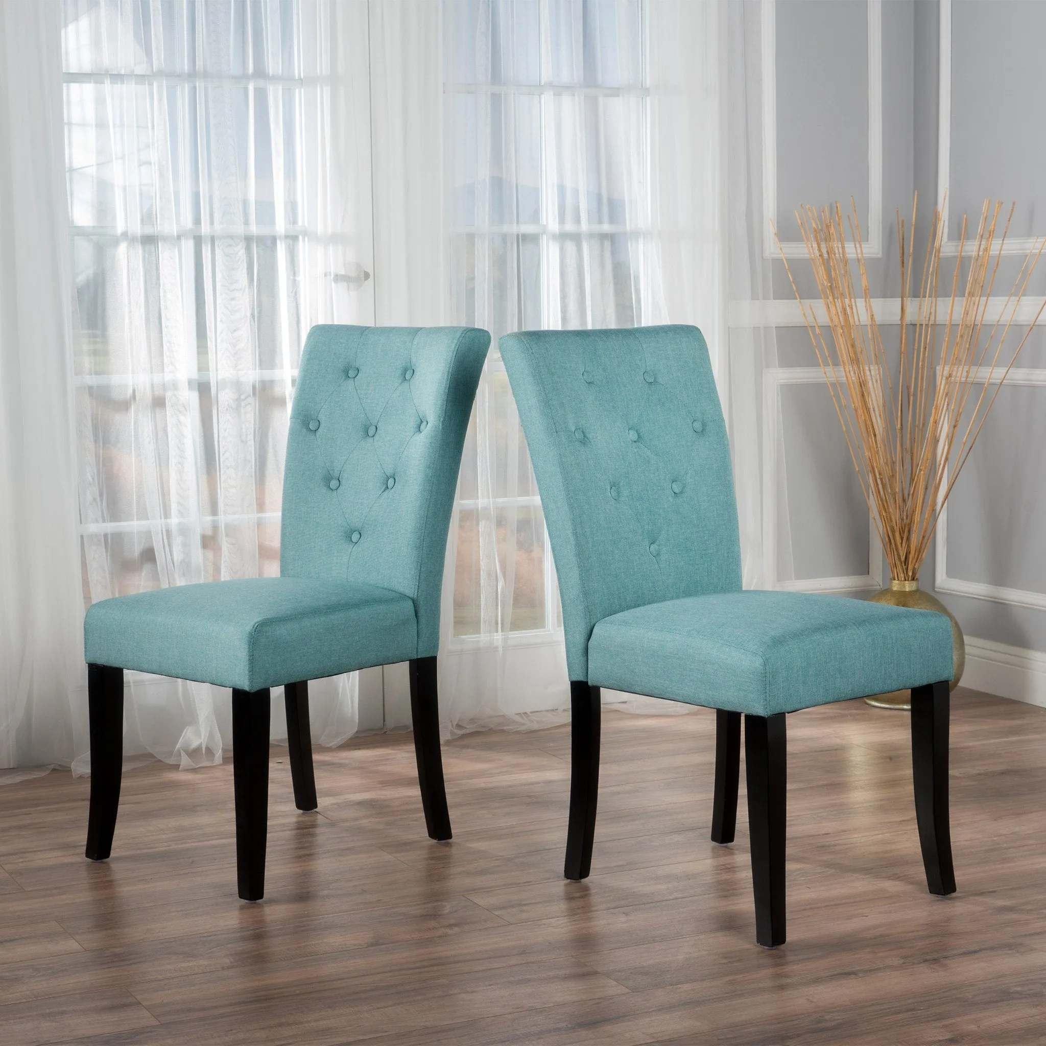 Blue Fabric Dining Chair (Set of 2) - NH493892 dining table set, 6-piece dining set