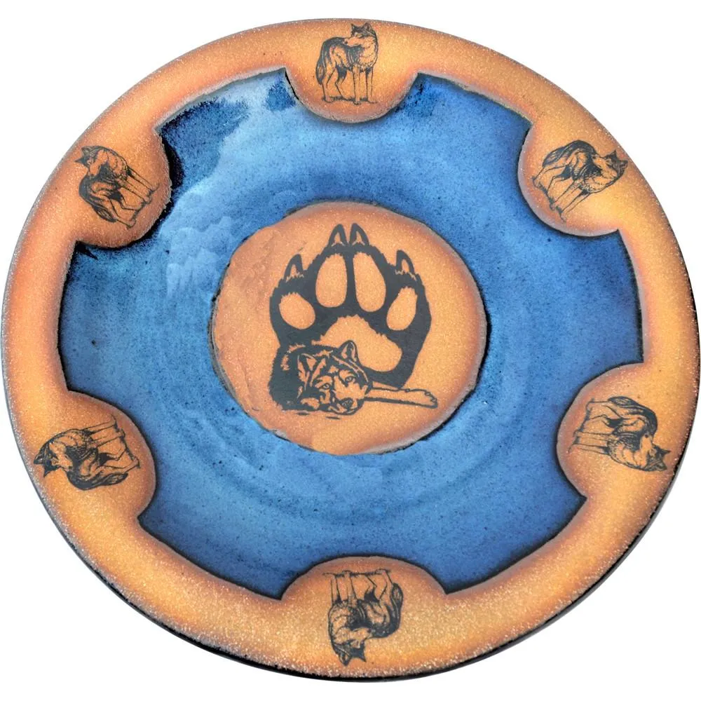 Blue Wolf Pottery Serving Plate toilet seat cover, slow close seat