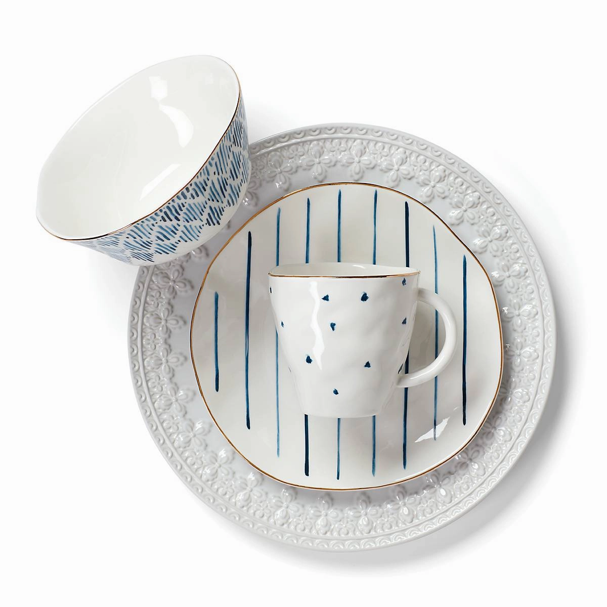 Blue Bay Dessert Mugs - Set of 4