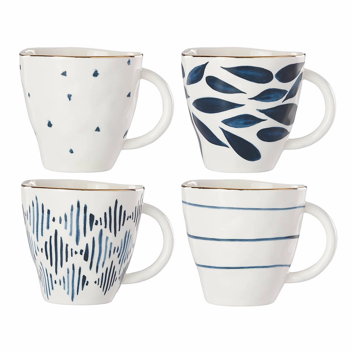 Blue Bay Dessert Mugs - Set of 4