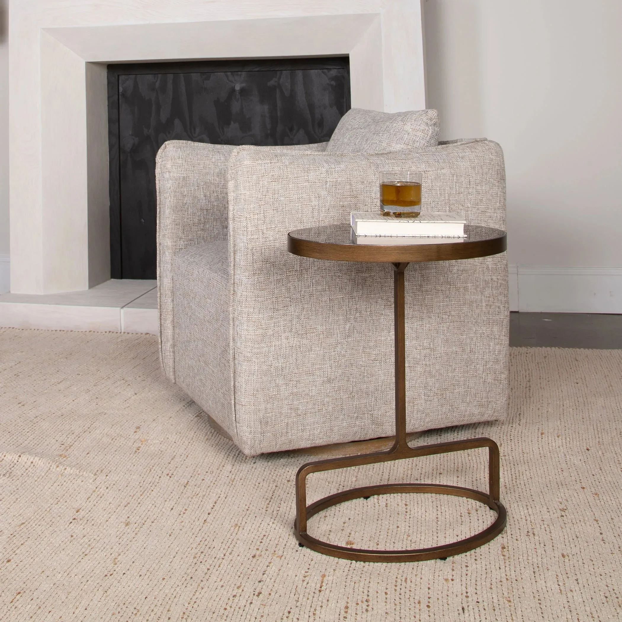 Bluestone & Iron Accent Table