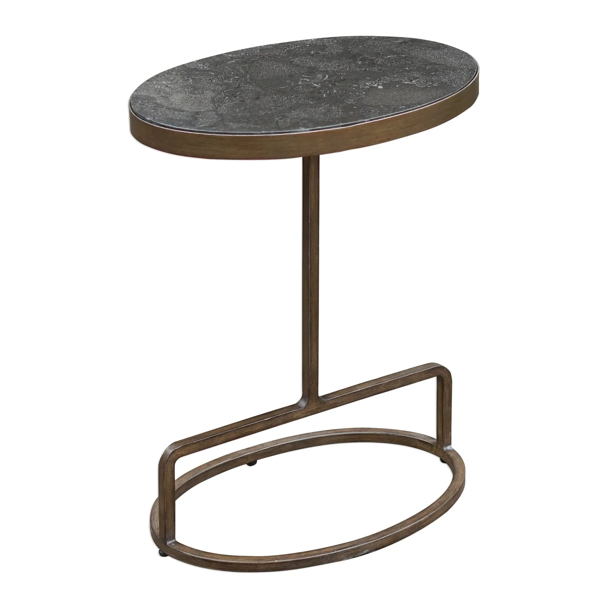 Bluestone & Iron Accent Table