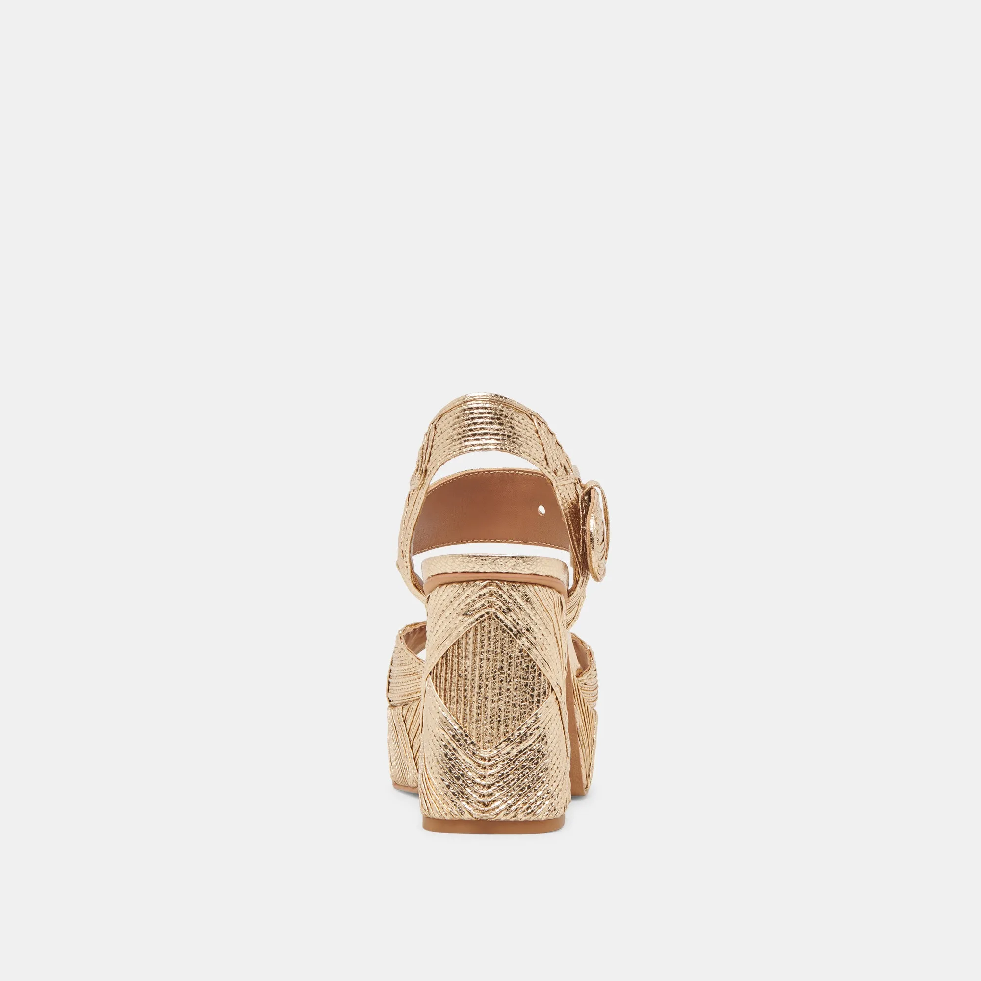 BOBBY DECO HEELS GOLD WOVEN STELLA