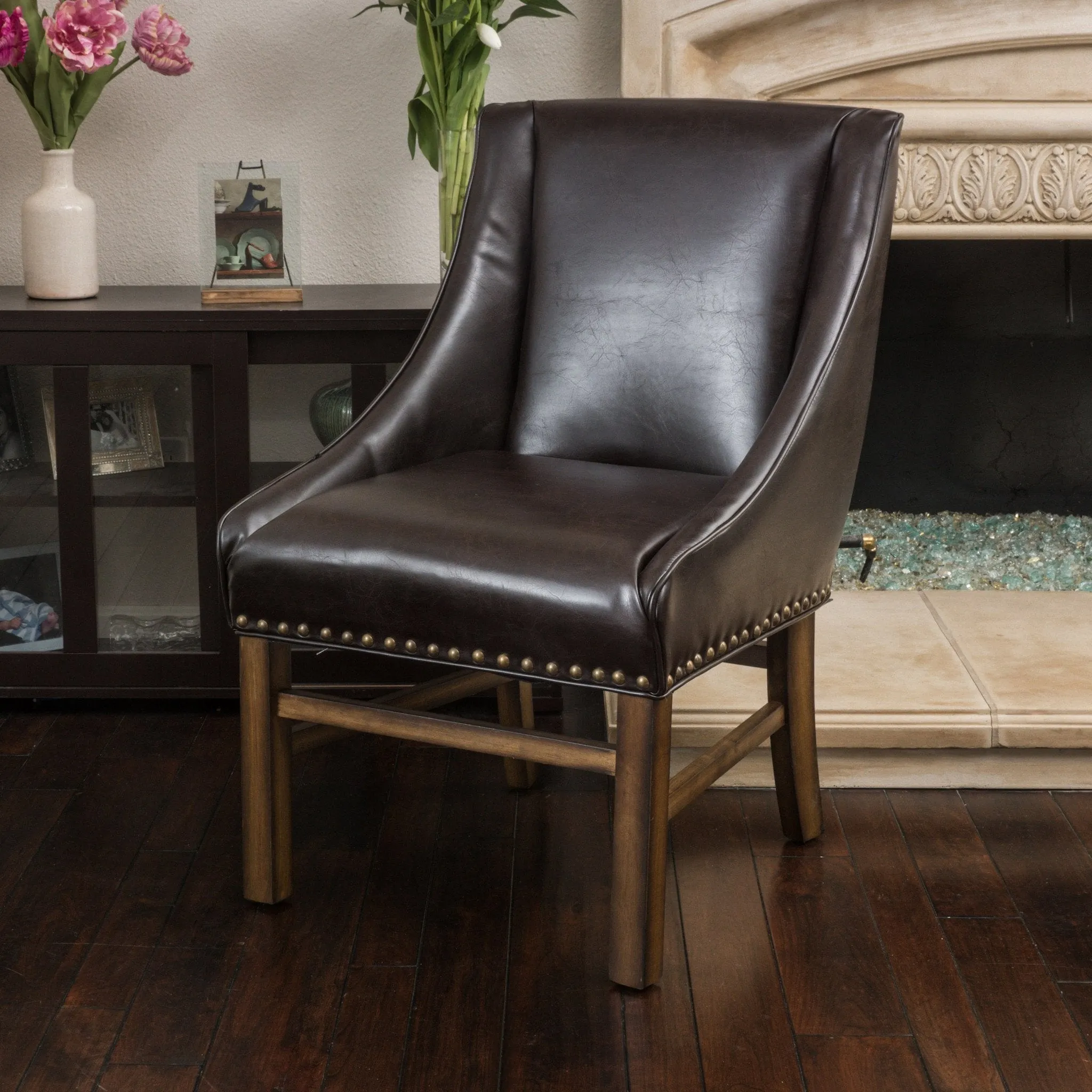 Bonded Leather Upholstered Dining Chair - NH755692 dining table set, 6-piece dining set