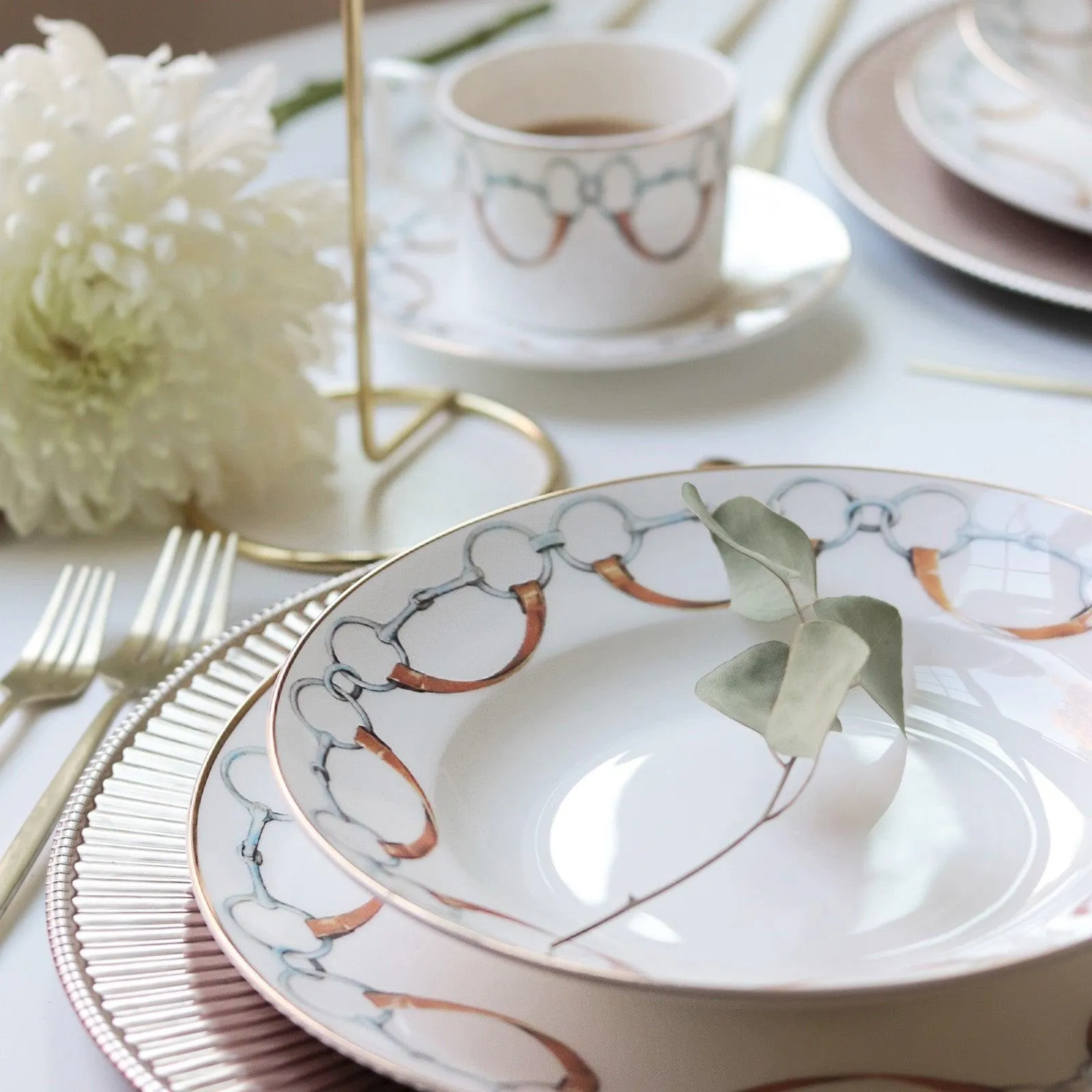 Bone China Snaffle Bit Dinnerware Collection