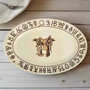 Boots and Brands Oval Western Serving Platter toilet seat cover, slow close seat