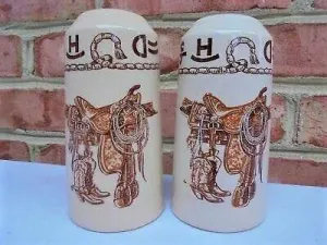 Boots and Brands Western Salt & Pepper Shakers shower curtain, waterproof liner