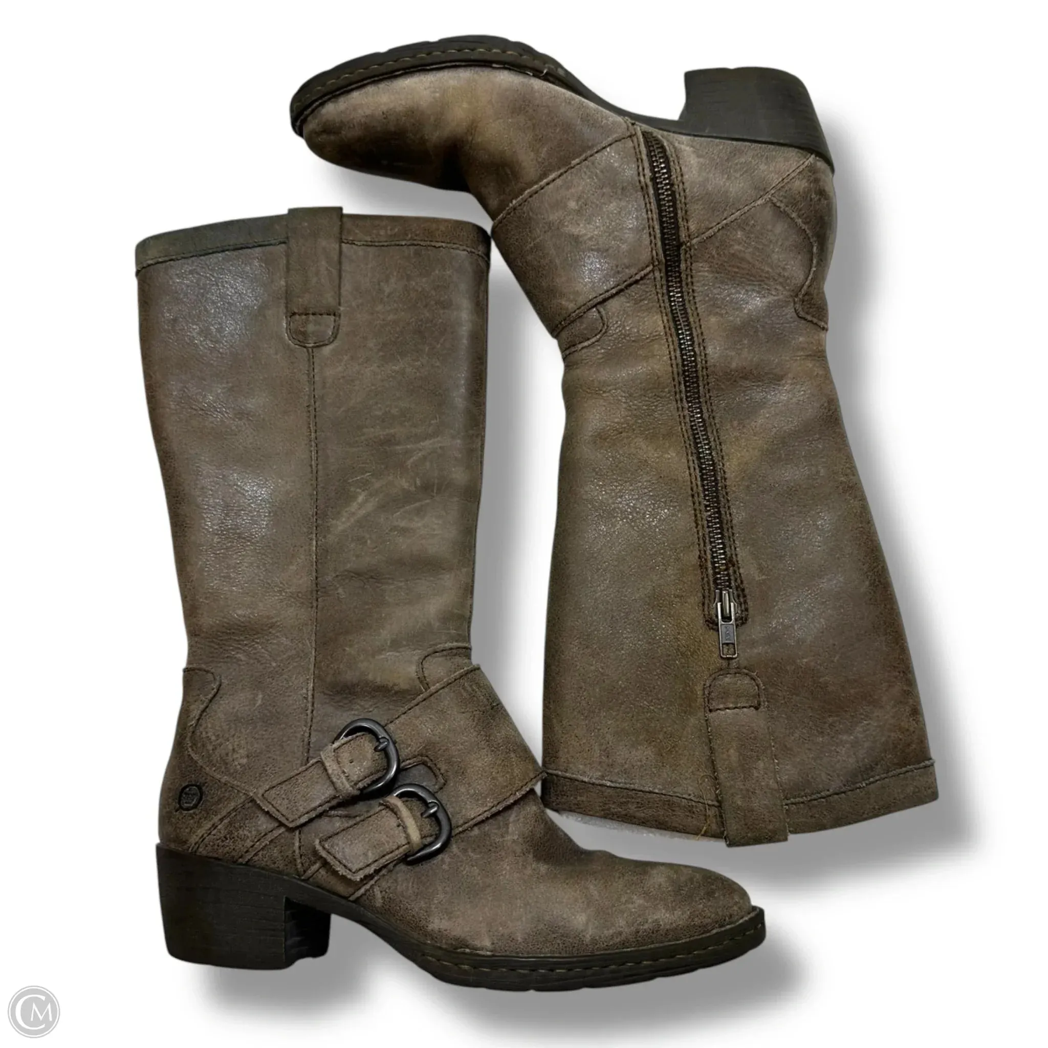 Boots Knee Flats By Born In Brown, Size: 7.5 born
