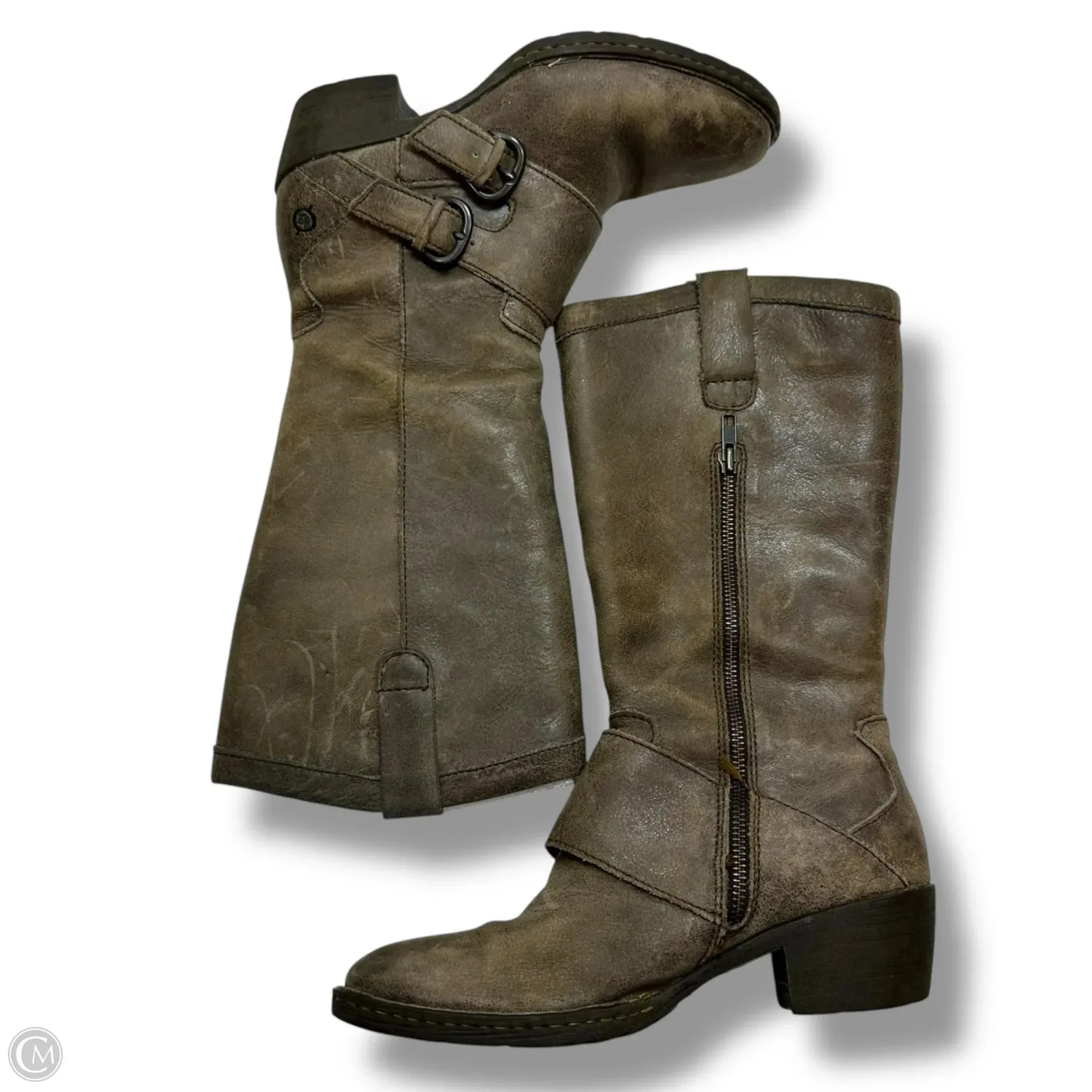 Boots Knee Flats By Born In Brown, Size: 7.5 born