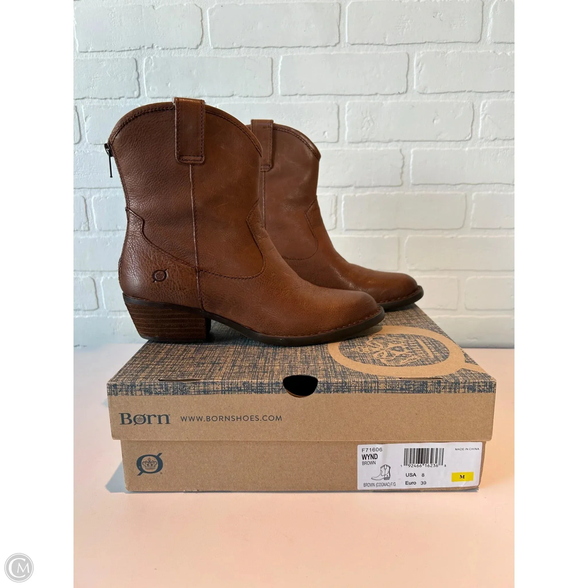 Boots Western By Born In Brown, Size: 8 born