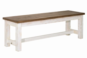 Borsgade Bench - White/Natural
