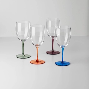 Bottoms Up Wine Glasses - Set Of 4