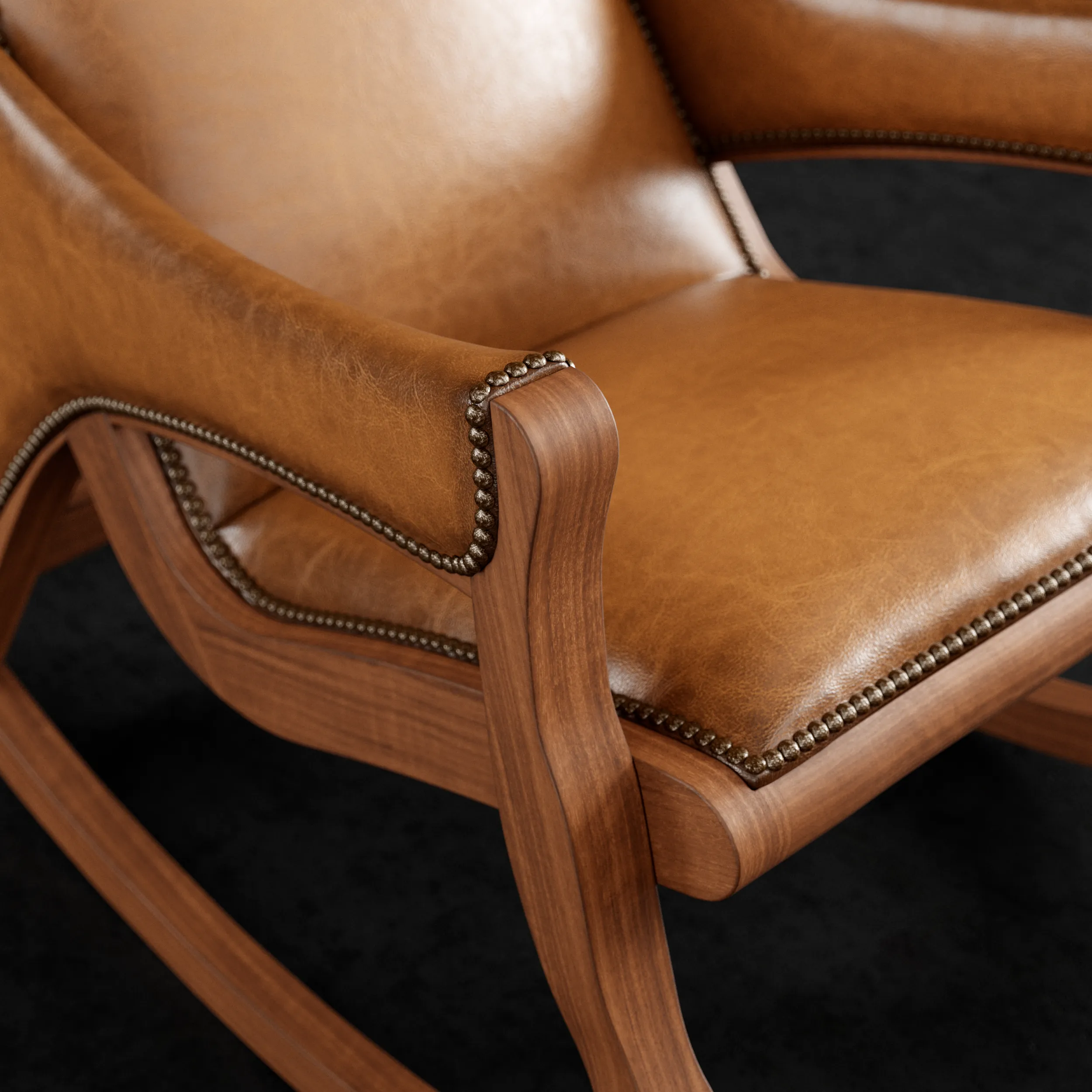 Bowen Leather Rocking Chair