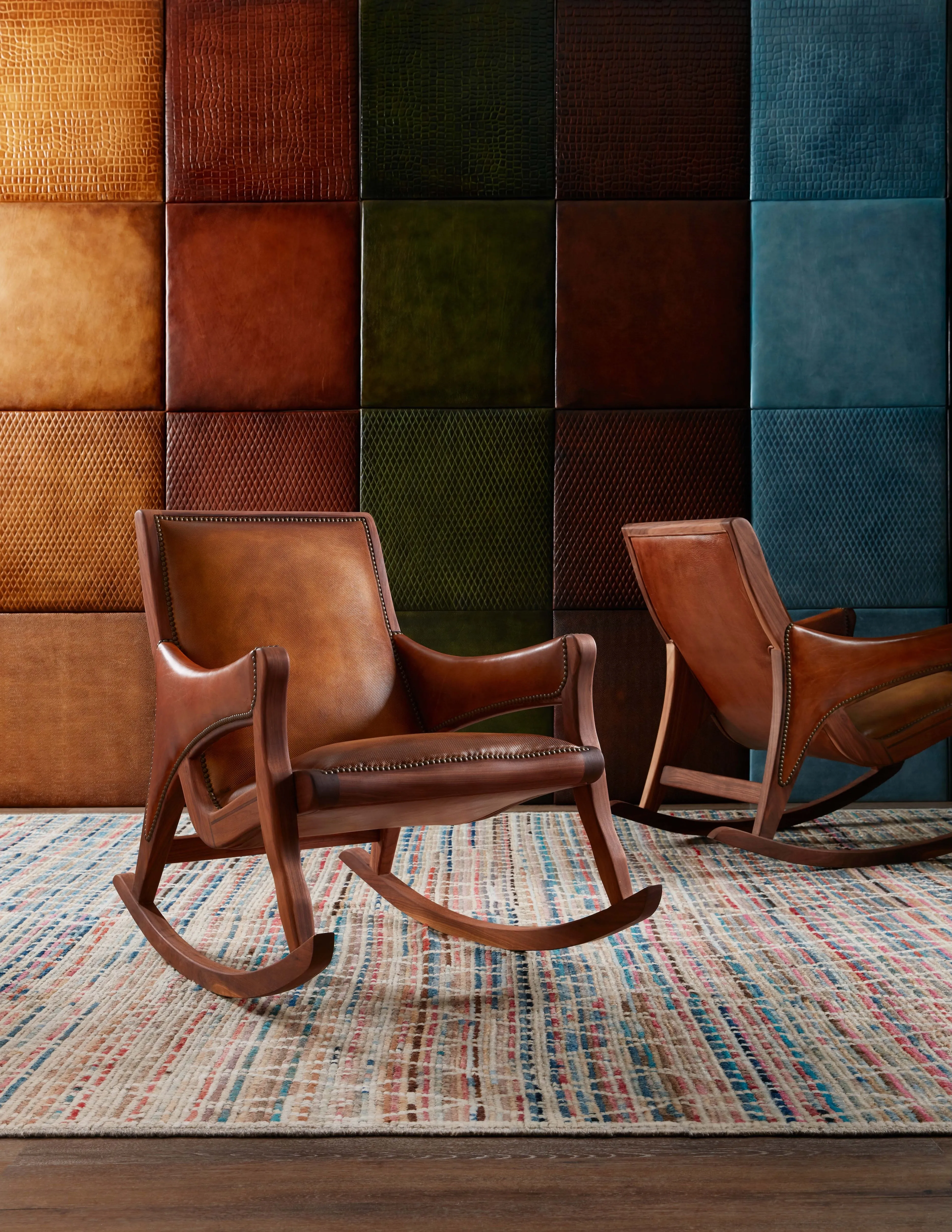 Bowen Leather Rocking Chair gaming chair, computer chair