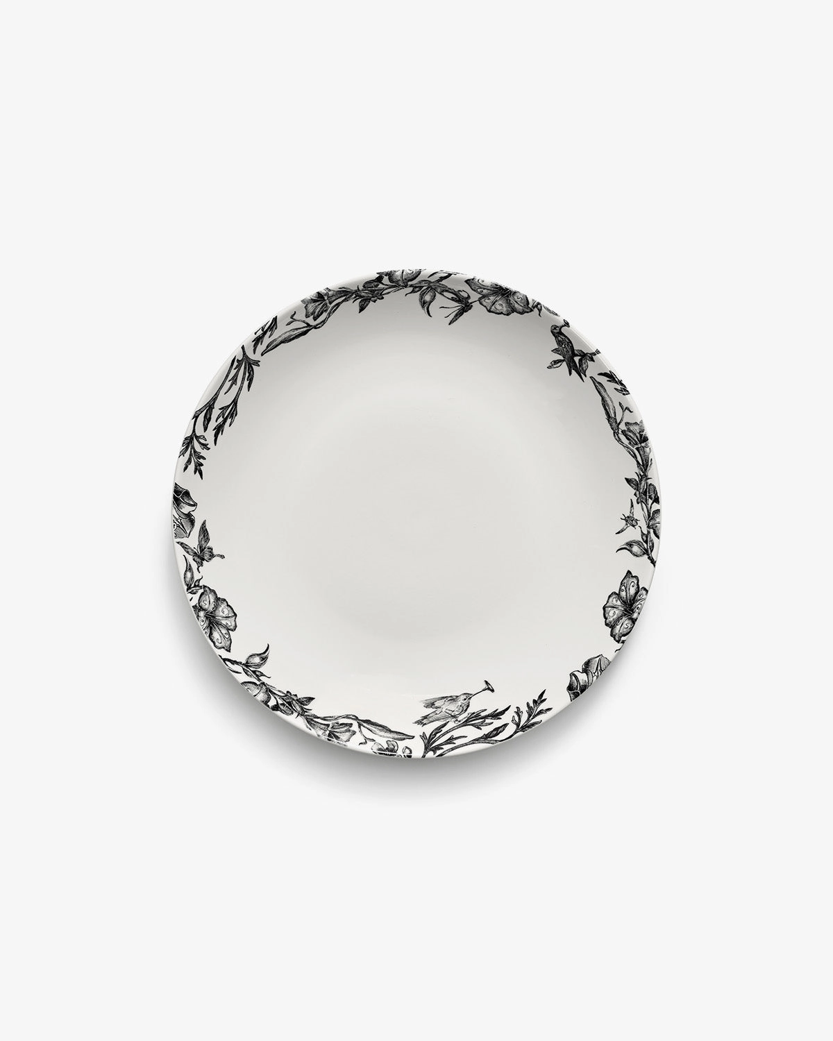 Bowl low L enchanted garden white - black Unity