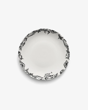 Bowl low L enchanted garden white - black Unity