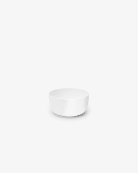 Bowl low S white glazed Base