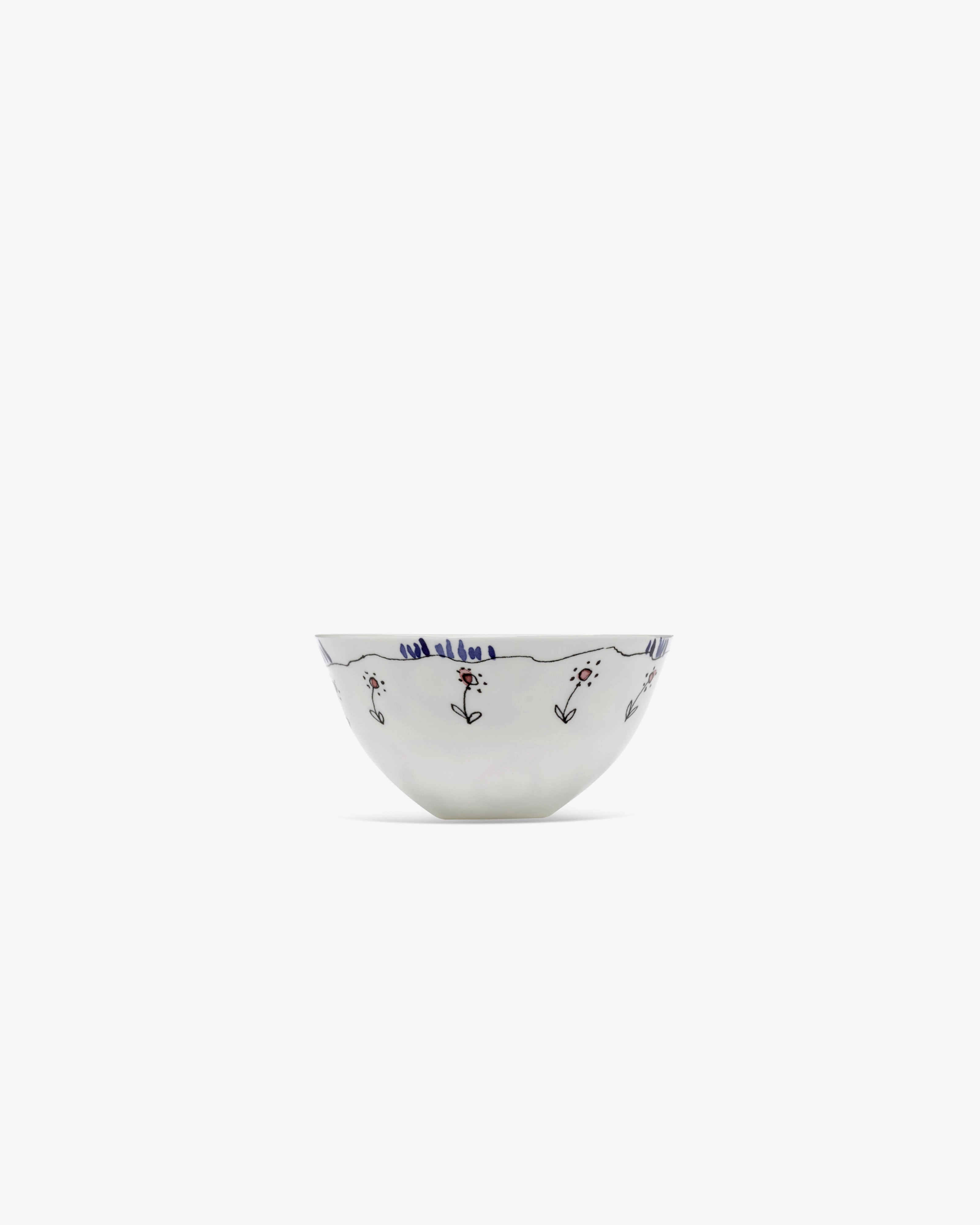Bowl M Anemone milk Midnight Flowers