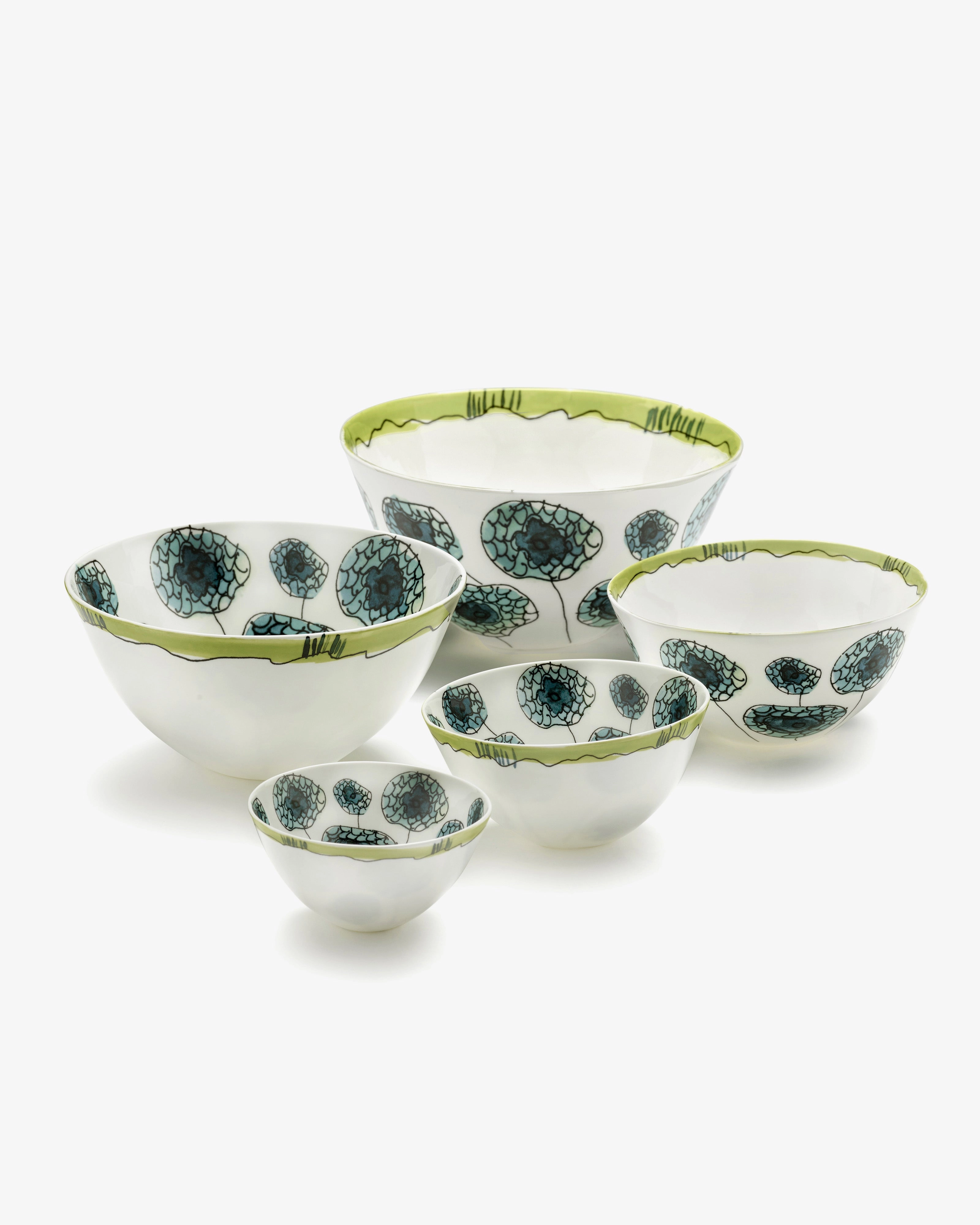 Bowl M Anemone vaniglia Midnight Flowers