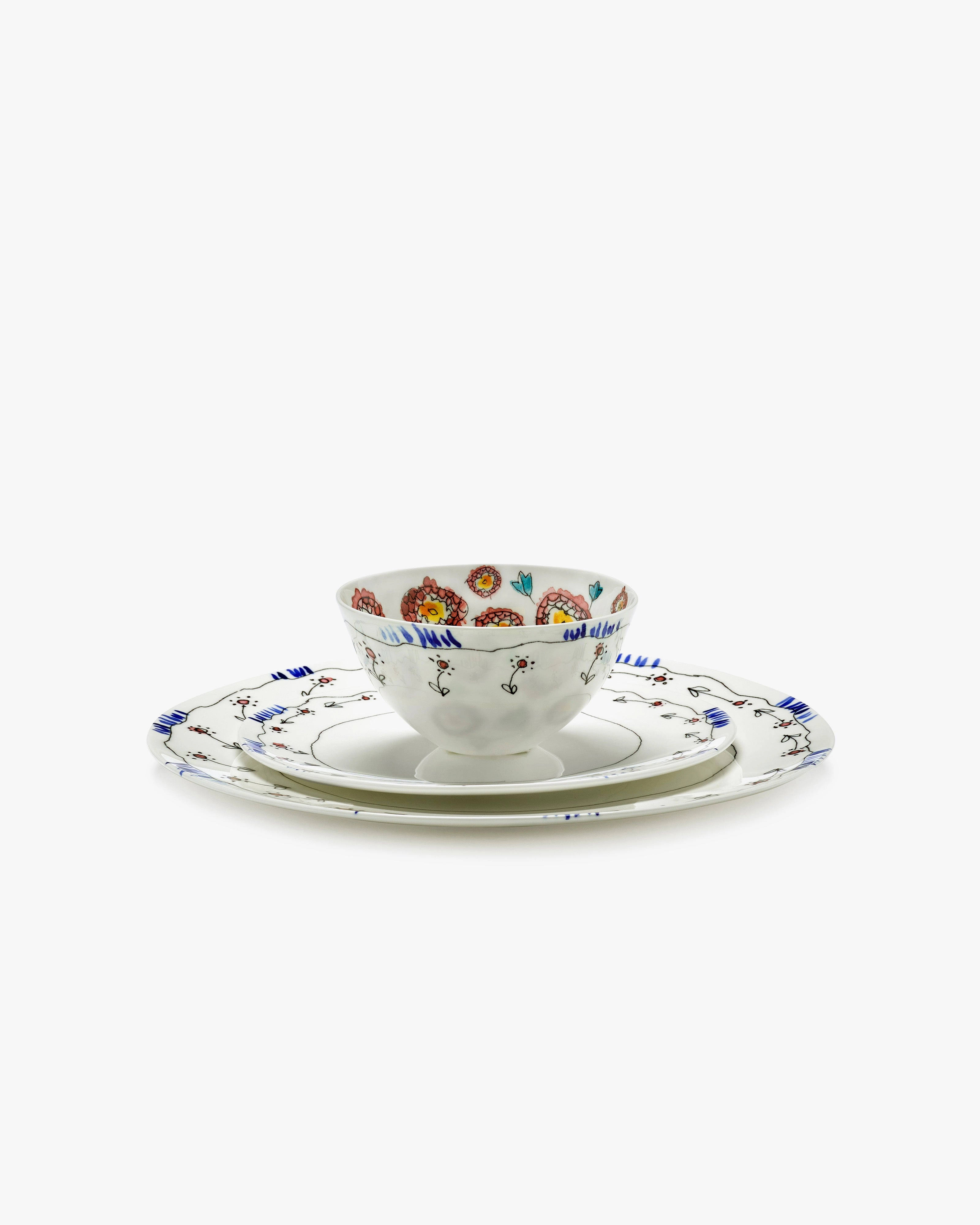 Bowl S Anemone milk Midnight Flowers