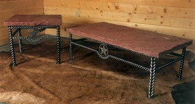 Braided Iron & Stone Western Accent Tables gaming chair, computer chair