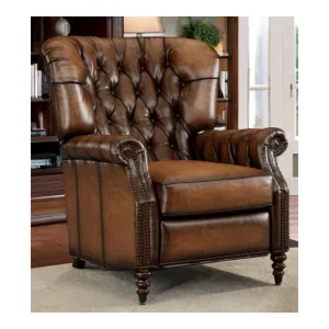 Brambleton Tufted Leather Recliner vanity mirror, wall mirror