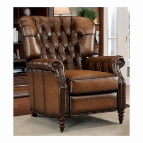 Brambleton Tufted Leather Recliner gaming chair, computer chair