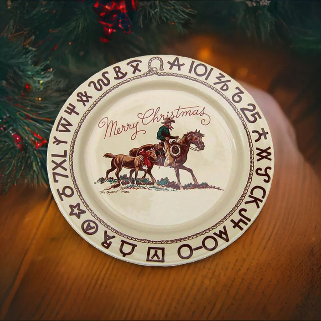 Branded Cowboy Christmas Western Dinner Plate toilet seat cover, slow close seat