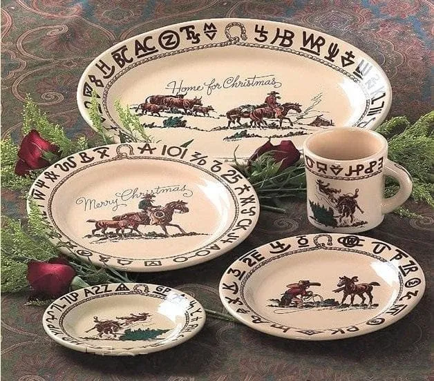 Branded Cowboy Christmas Western Lunch Plate