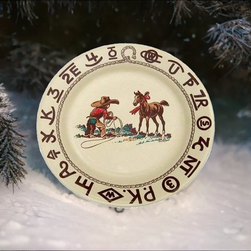 Branded Cowboy Christmas Western Lunch Plate toilet seat cover, slow close seat
