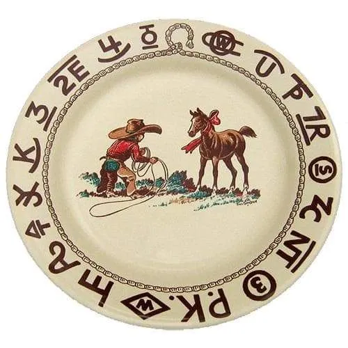Branded Cowboy Christmas Western Lunch Plate