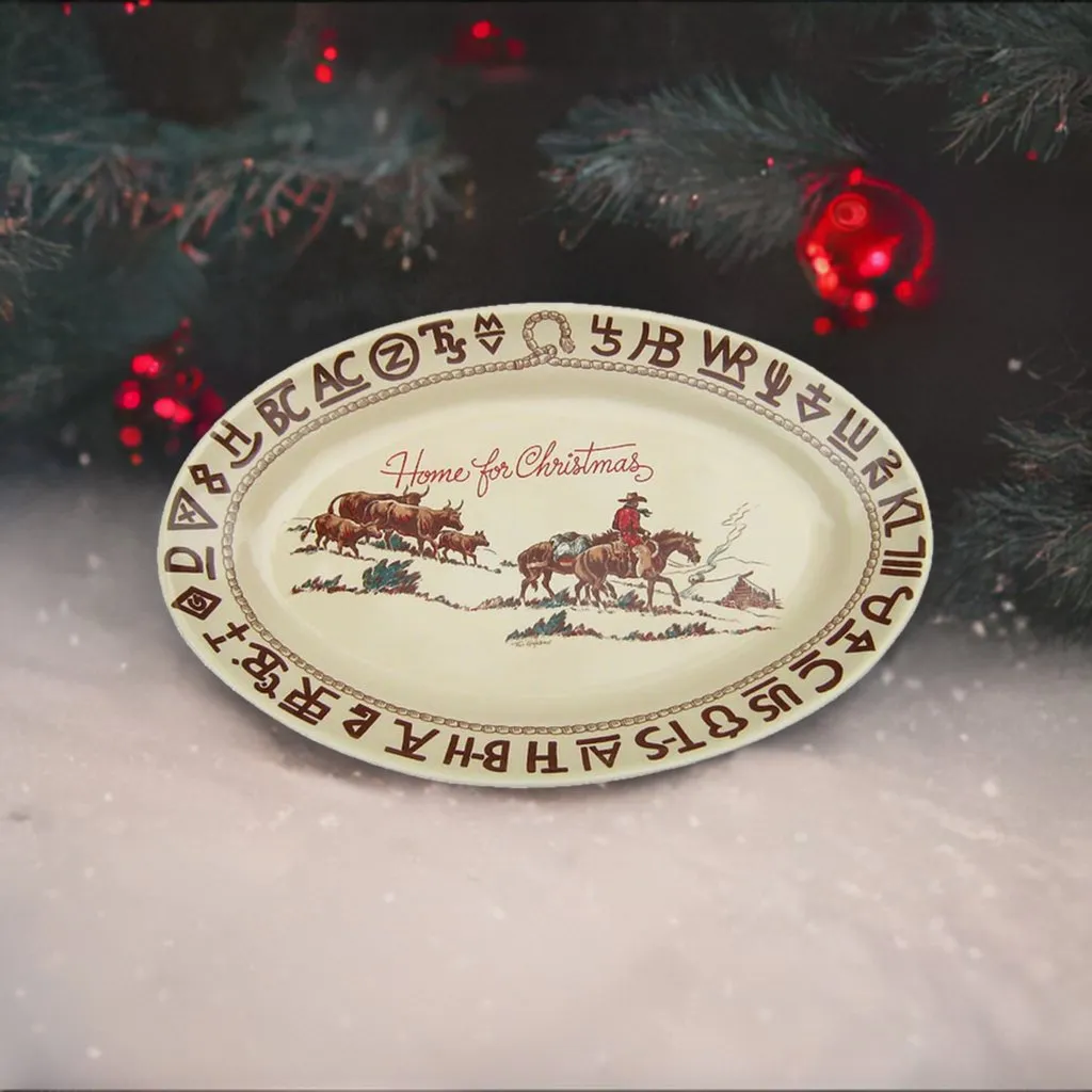 Branded Cowboy Christmas Western Oval Platter toilet seat cover, slow close seat