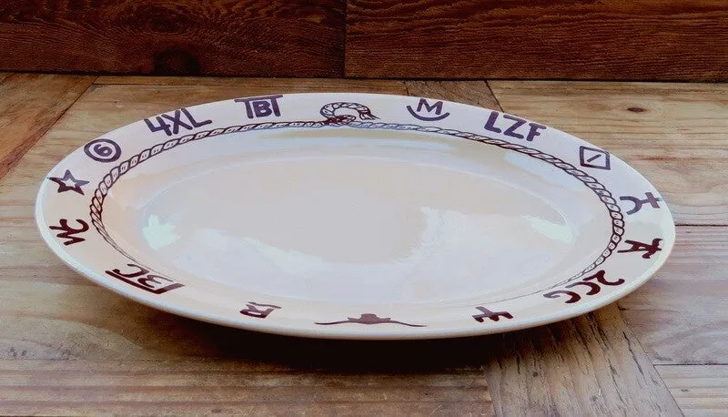 Branded Western Serving Platter - Steak Plate