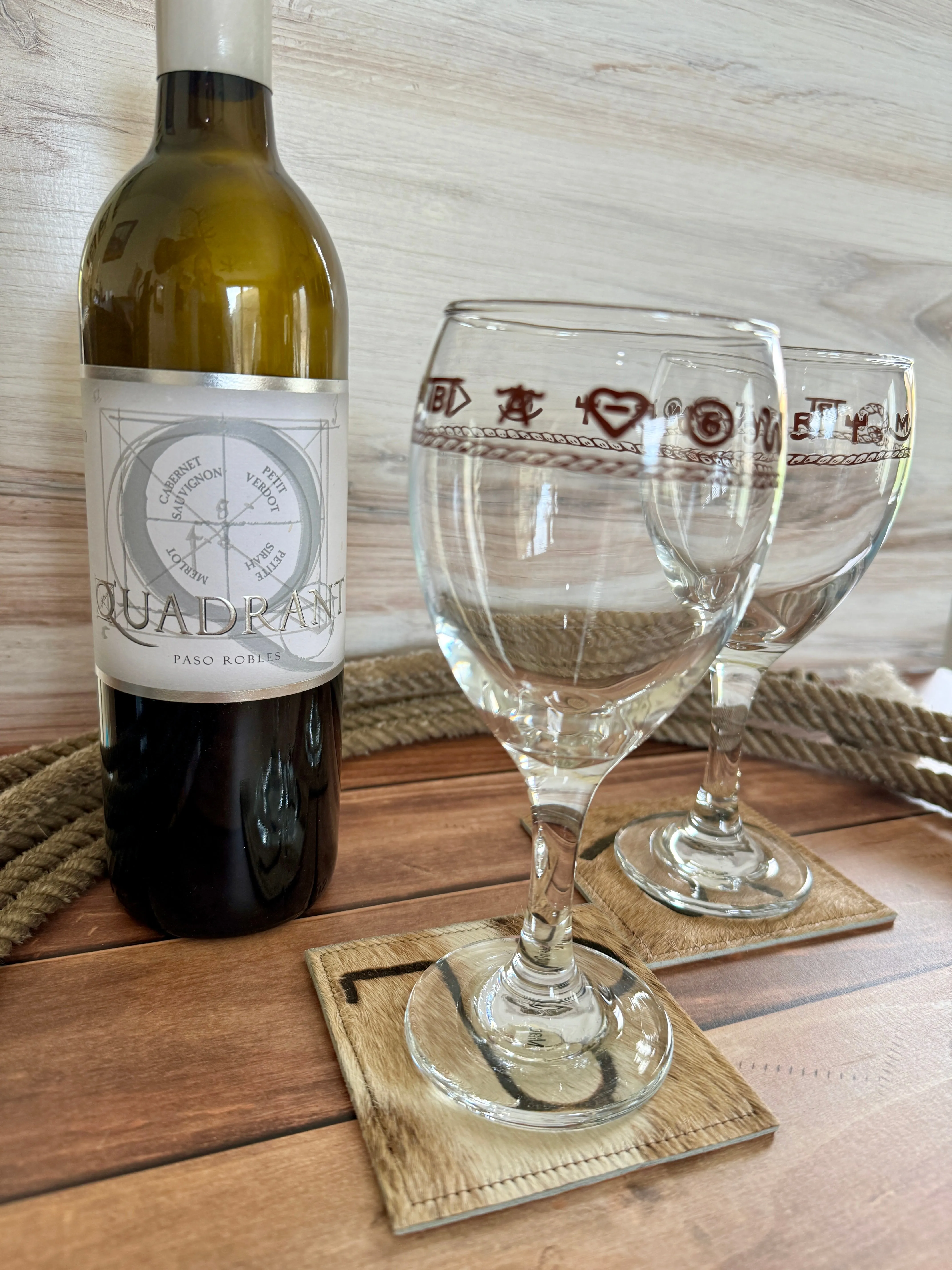Branded Western Wine Glasses