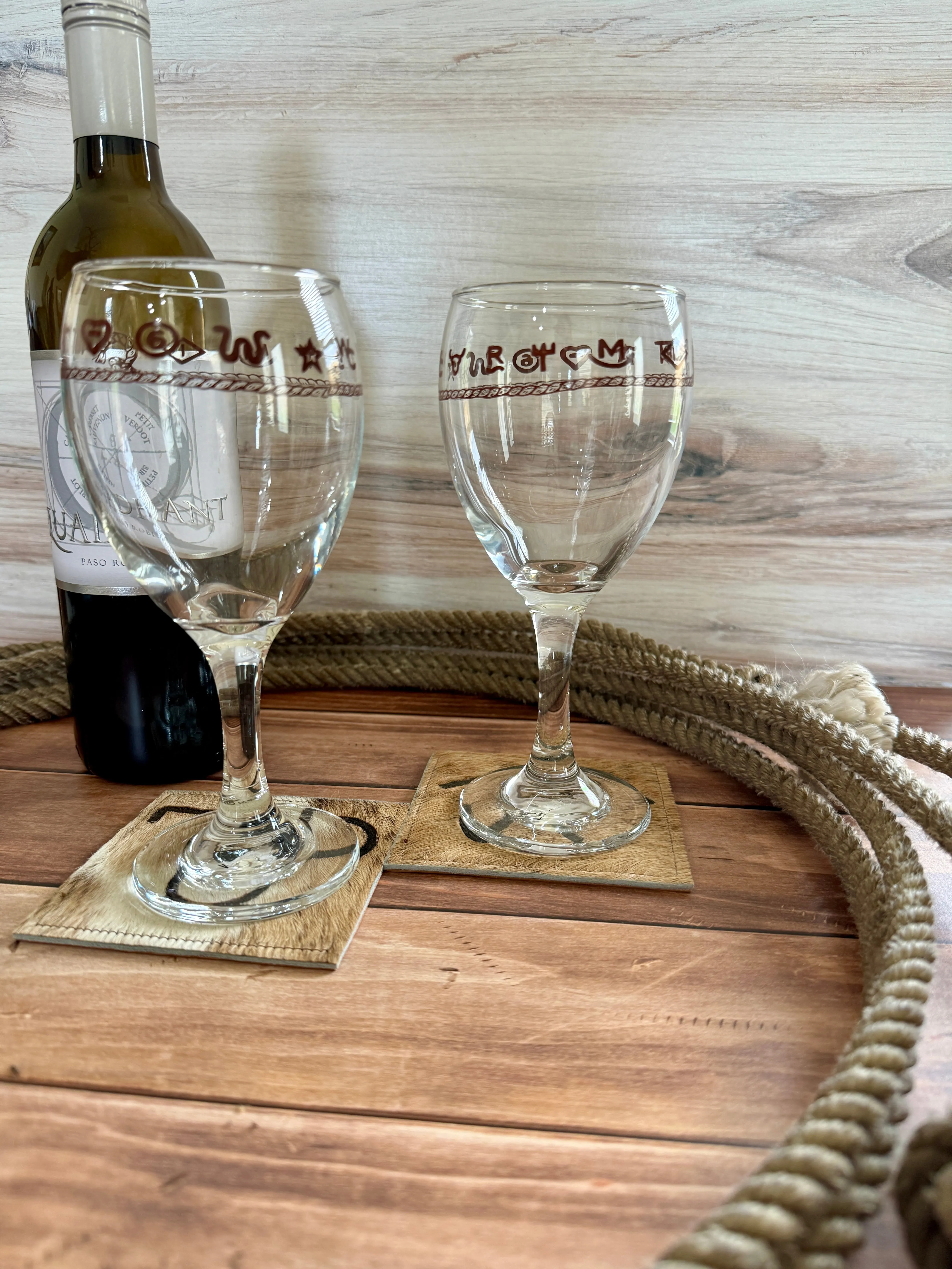 Branded Western Wine Glasses