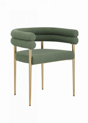 Brantley Dining Chair - Green/Gold - Set of Two