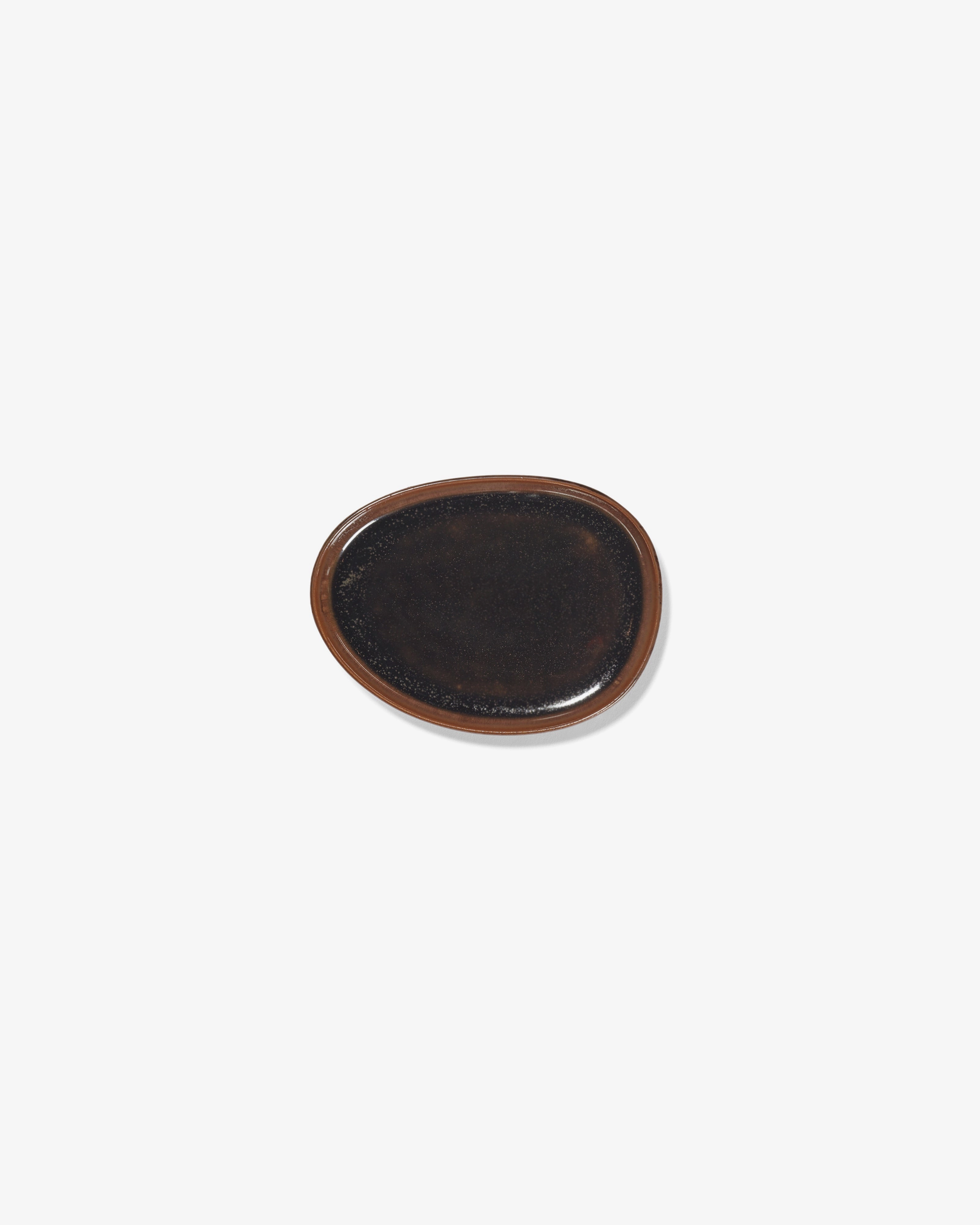 Bread plate dark brown Out of lines
