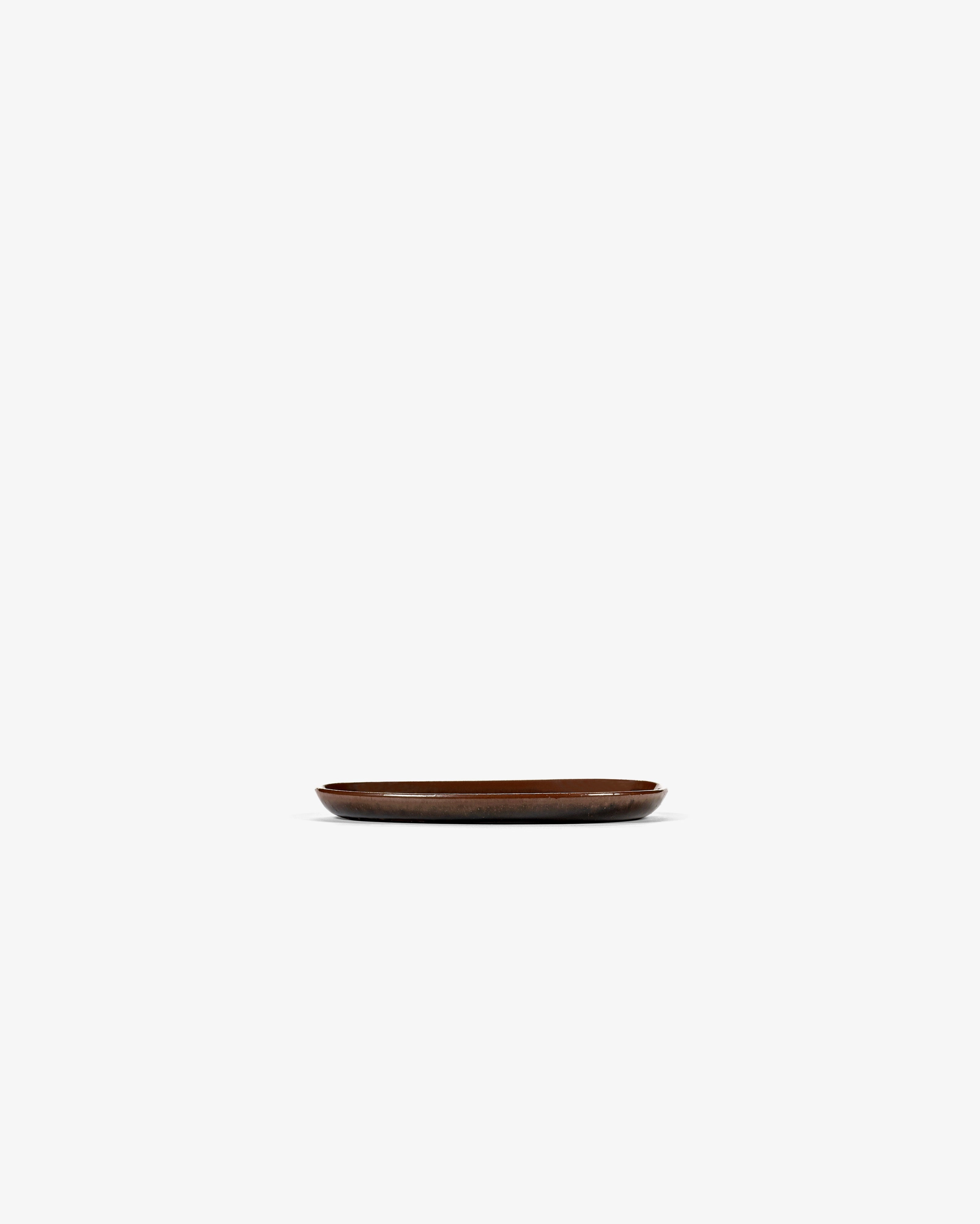 Bread plate dark brown Out of lines