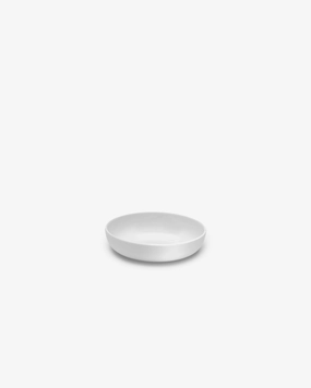 Bread plate high white glazed Base