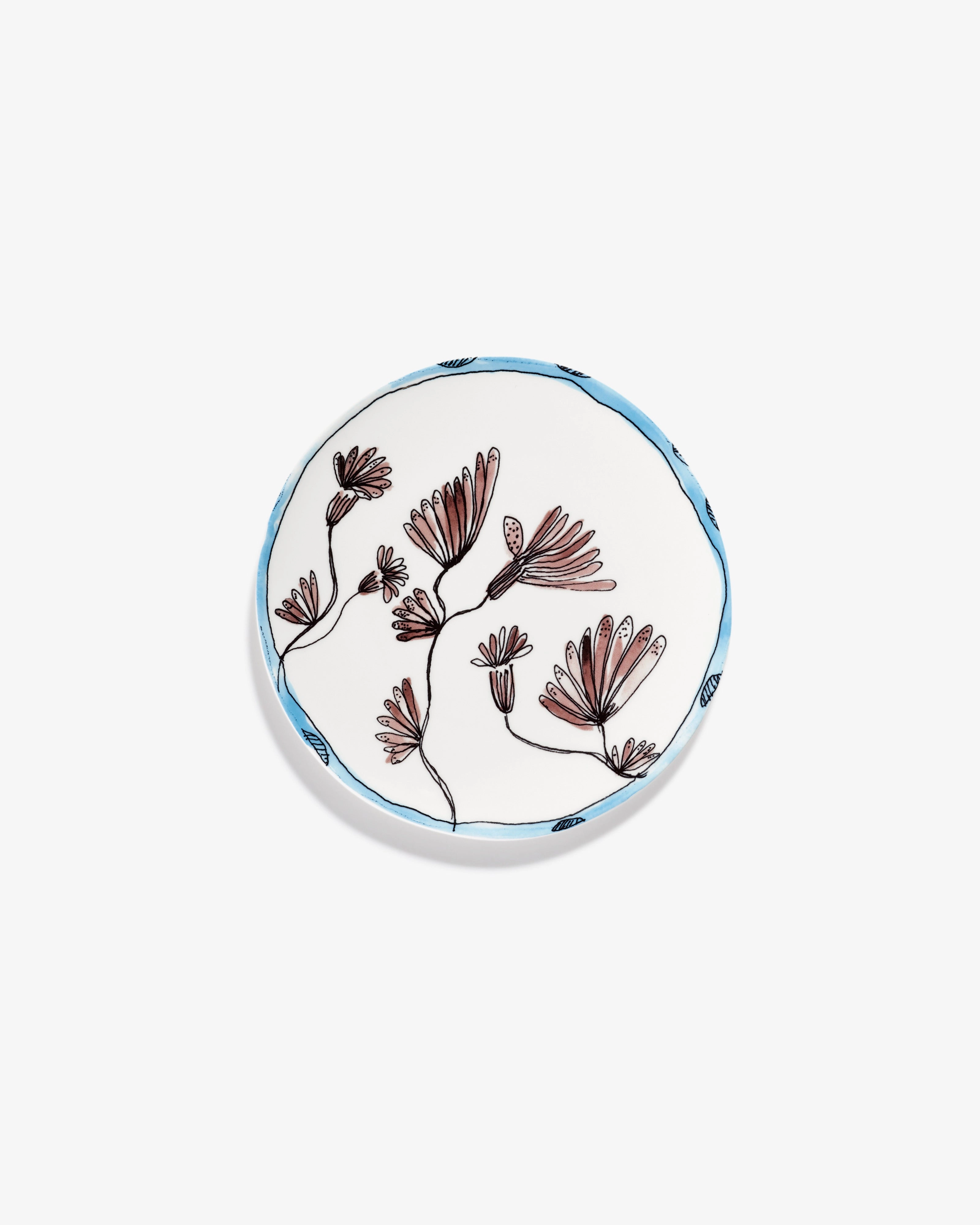 Breakfast plate Camelia aubergine Midnight Flowers