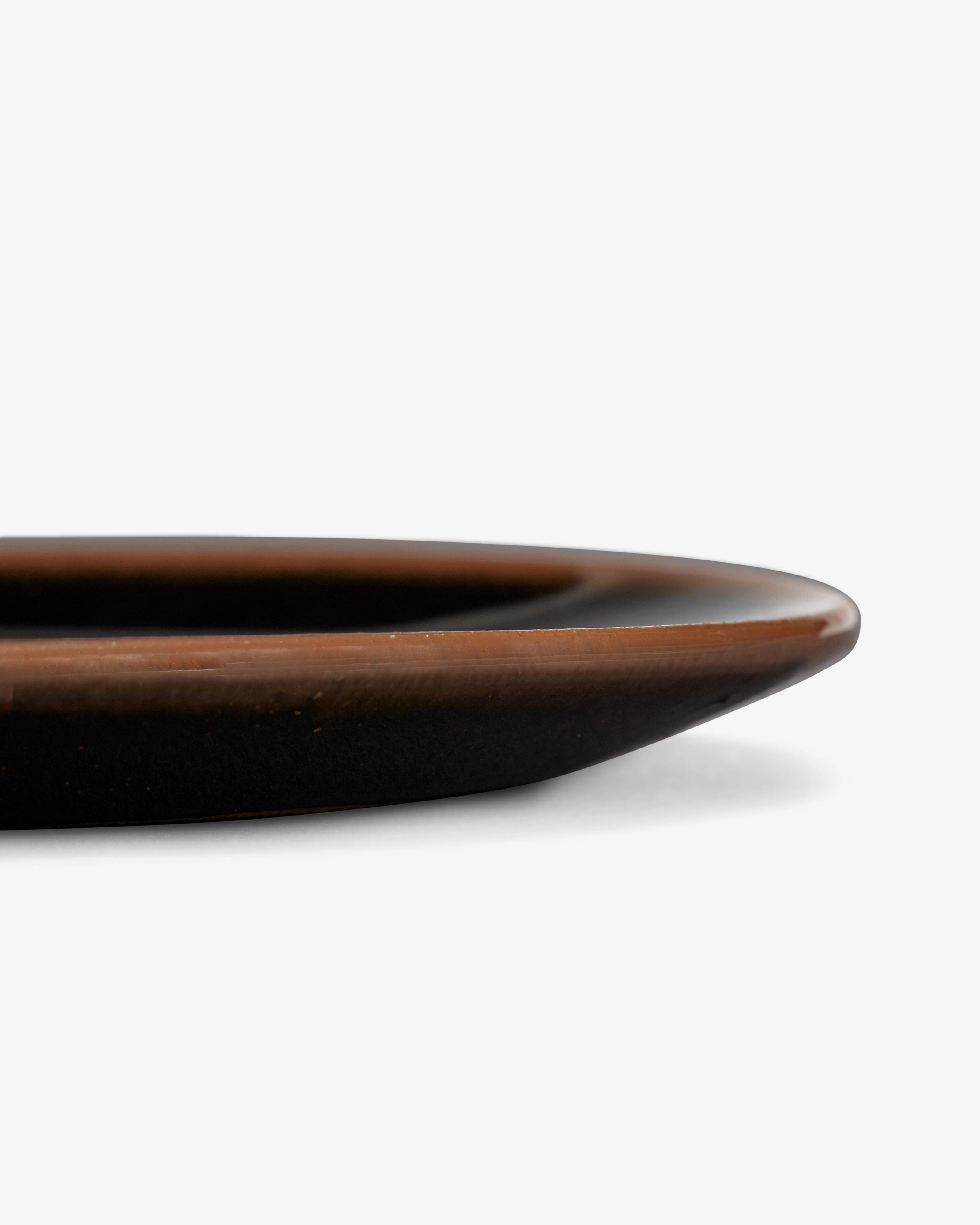 Breakfast plate dark brown Out of lines