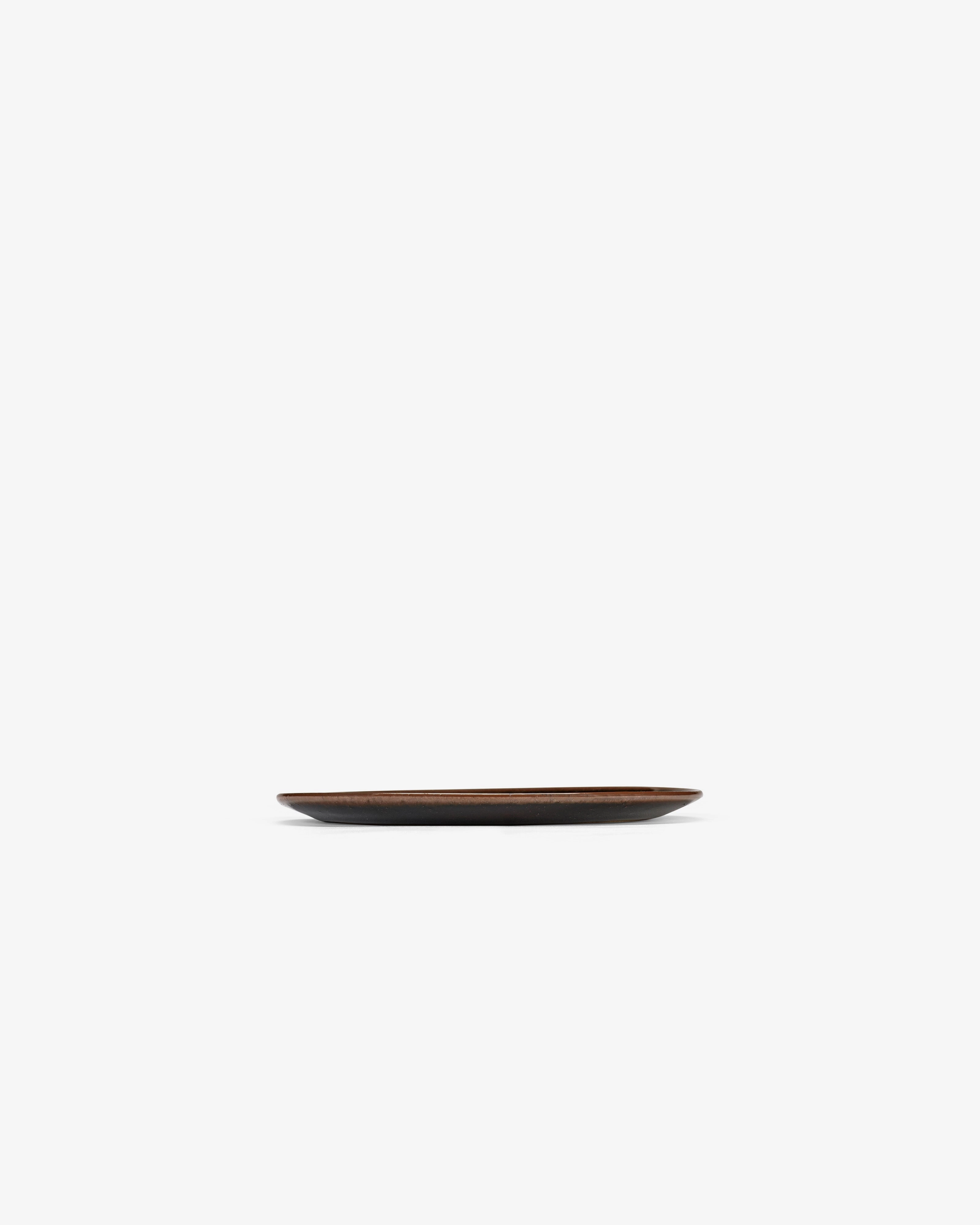 Breakfast plate dark brown Out of lines