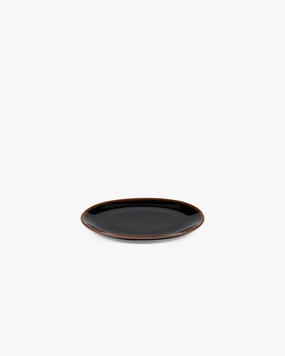 Breakfast plate dark brown Out of lines