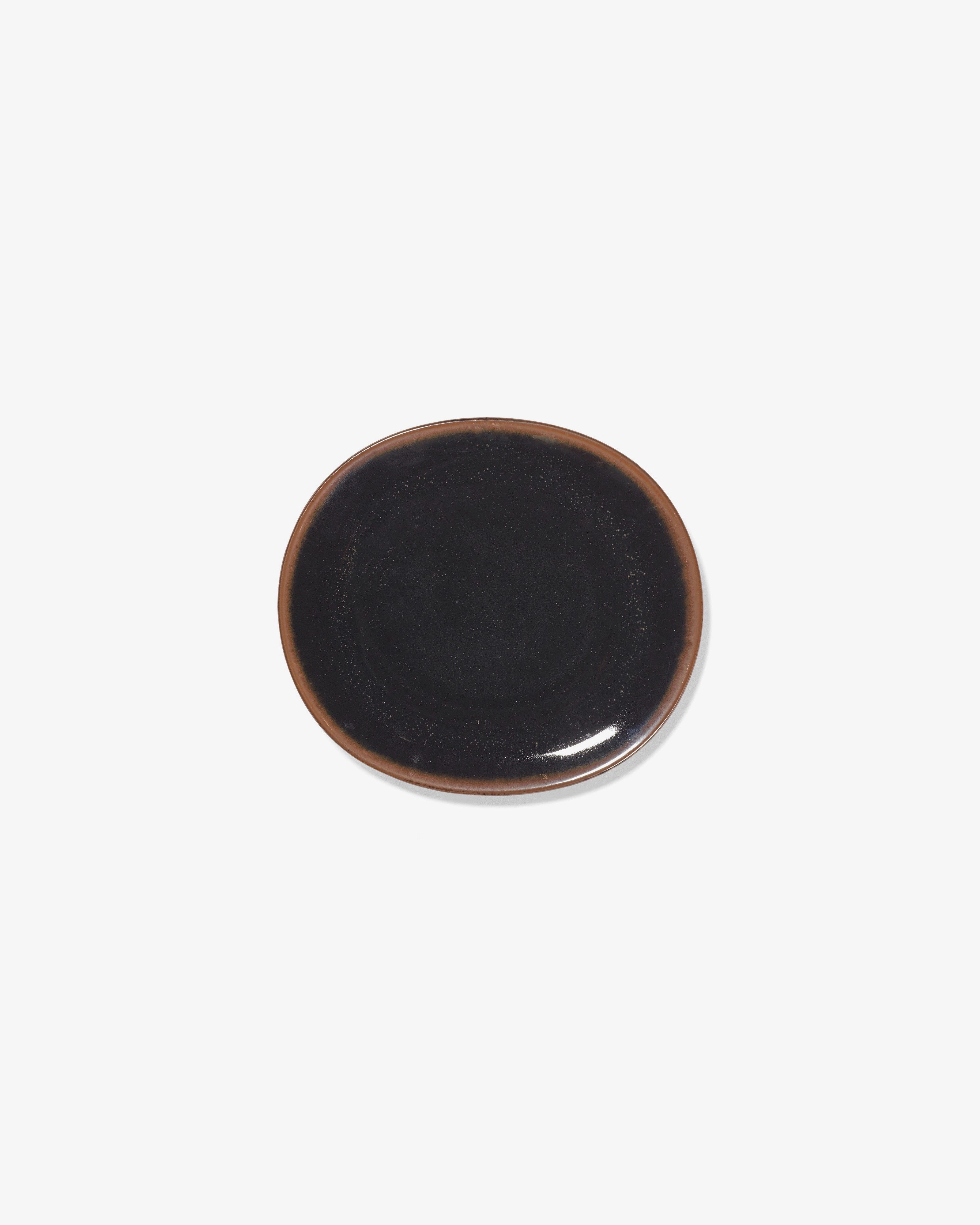 Breakfast plate dark brown Out of lines