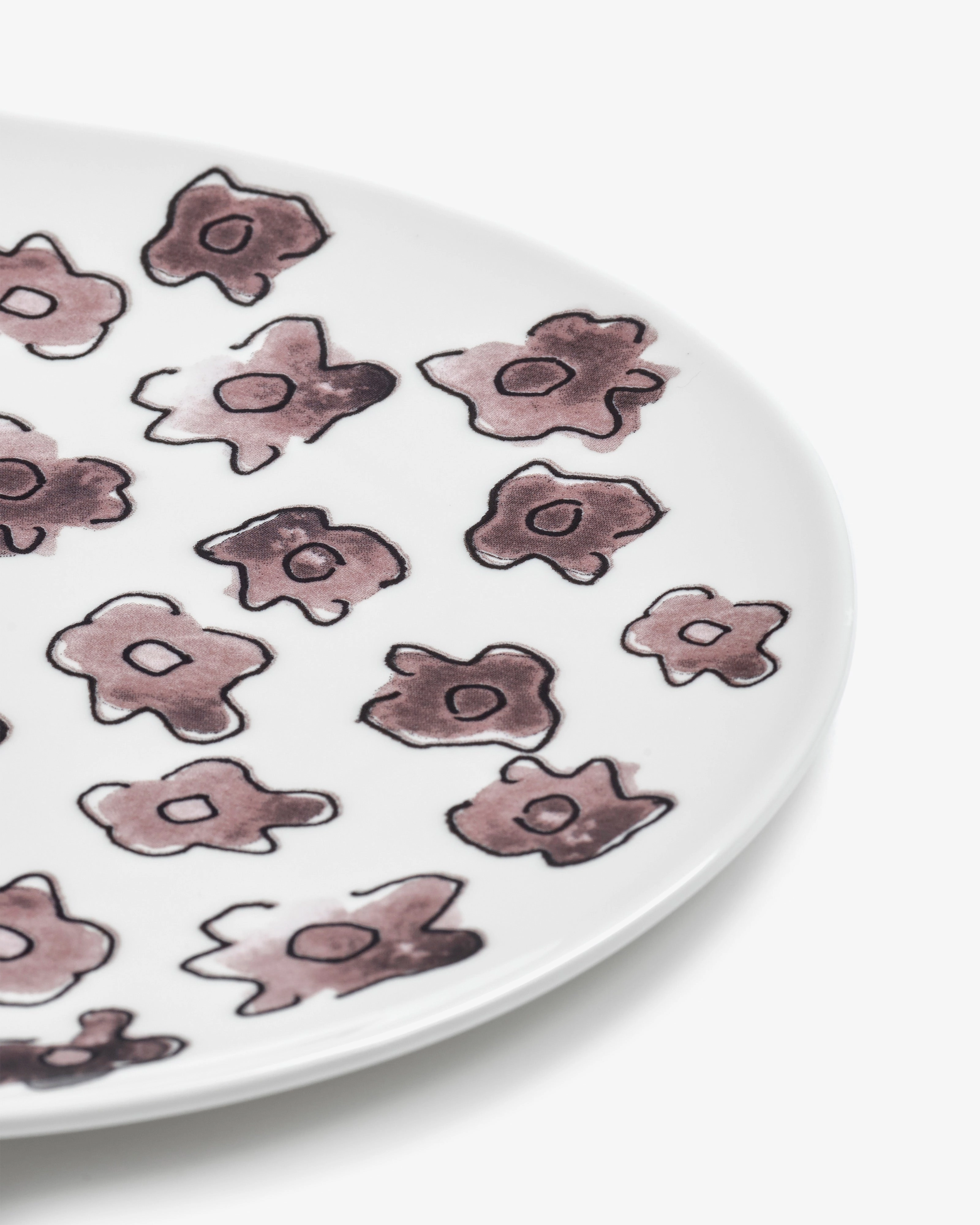 Breakfast plate Dark viola Midnight Flowers