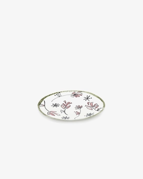 Breakfast plate Fiore rosa Midnight Flowers